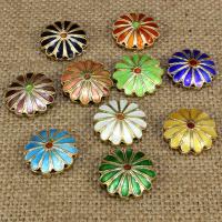 Cloisonne Beads, Flower, handmade, hollow, more colors for choice, 19x19mm, Hole:Approx 1.5mm, 10PCs/Bag, Sold By Bag