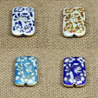 Cloisonne Beads, Rectangle, handmade, more colors for choice, 29x16mm, Hole:Approx 1.5mm, 10PCs/Bag, Sold By Bag