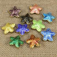 Cloisonne Beads, Starfish, handmade, hollow, more colors for choice, 18x18mm, Hole:Approx 1.5mm, 10PCs/Bag, Sold By Bag