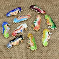Cloisonne Perlen, Cloisonné, Seepferd, handgemacht, hohl, keine, 26x12mm, Bohrung:ca. 1.5mm, 10PCs/Tasche, verkauft von Tasche