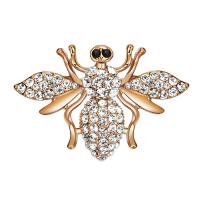 Zinc Alloy Brooches Spider gold color plated for woman & with rhinestone lead & cadmium free Sold By PC