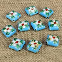 Cloisonne Beads Rhombus handmade 15mm Approx 1.5mm Sold By Bag