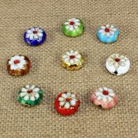 Cloisonne Beads, Flat Round, handmade, more colors for choice, 13mm, Hole:Approx 1.5mm, 30PCs/Bag, Sold By Bag