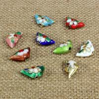 Cloisonne Beads, Ingot, handmade, more colors for choice, 15x9mm, Hole:Approx 1.5mm, 30PCs/Bag, Sold By Bag