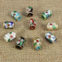 Cloisonne Beads, Column, handmade, more colors for choice, 10x6mm, Hole:Approx 1.5mm, 30PCs/Bag, Sold By Bag
