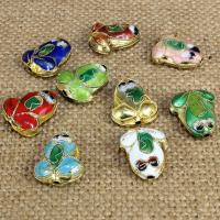 Cloisonne Beads, Frog, handmade, more colors for choice, 17x15mm, Hole:Approx 1.5mm, 10PCs/Bag, Sold By Bag