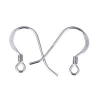 925 Sterling Silver Hook Earwire platinum plated with loop Sold By Lot