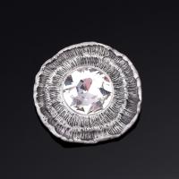 Kristall Brosche, Zinklegierung, mit Kristall, plattiert, Bläu & für Frau & facettierte, keine, frei von Blei & Kadmium, 55x55mm, verkauft von PC