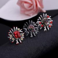 Zinc Alloy Cuff Finger Ring with Gemstone plated & for woman & with rhinestone lead & cadmium free US Ring Sold By PC