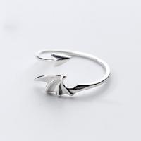 Sterling Silver Nakit Finger Ring, 925 Sterling Silver, Wing Shape, za žene, 11x1mm, Veličina:10-16, Prodano By PC