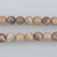 Sonnenstein Perle, rund, verschiedene Größen vorhanden, Bohrung:ca. 1.5mm, verkauft per ca. 15 ZollInch Strang