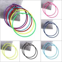 Stainless Steel Hoop Earring Zinc Alloy stainless steel post pin Donut stoving varnish & for woman lead & cadmium free Sold By Lot