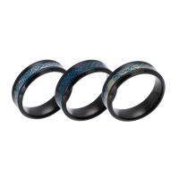 Edelstahl Ringe, metallschwarz plattiert, unisex & verschiedene Größen vorhanden, keine, verkauft von PC