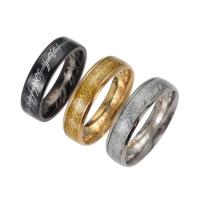 Vinger Ring in edelstaal, Roestvrij staal, plated, uniseks & verschillende grootte voor keus, meer kleuren voor de keuze, Verkocht door PC