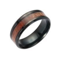 Stainless Steel Finger Ring, plumbum black color plated, Unisex & different size for choice, Sold By PC