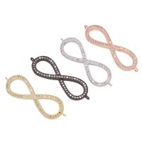 Cubic Zirconia Micro Pave Brass Connector Infinity plated micro pave cubic zirconia & 1/1 loop nickel lead & cadmium free Approx 1mm Sold By PC