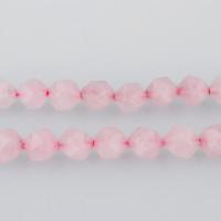 Φυσικό ροζ χαλαζία χάντρες, Rose Quartz, φυσικό & διαφορετικό μέγεθος για την επιλογή & πολύπλευρη, Τρύπα:Περίπου 1.2mm, Sold Per Περίπου 15 inch Strand