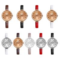 1184 SKmei® Women Jewelry Watch PU Leather with paper box & zinc alloy dial & Glass plated 30M waterproof & adjustable & for woman Approx 8.5 Inch Sold By PC