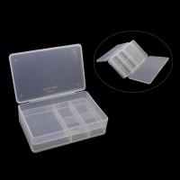 Boîte à bijoux de perles , plastique, rectangle, transparent, 120x80x40mm, Vendu par PC