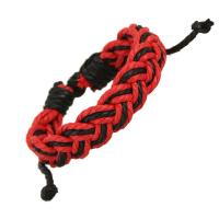 Unisex Bracelet, Waxed Linen Cord, adjustable, Random Color, 18cm, Sold Per Approx 7 Inch Strand