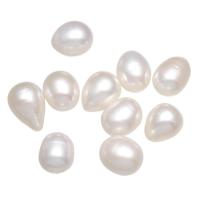 Cultured Rice Freshwater Pearl Beads, natural, no hole, white, 9-9.5mm, Approx 10PCs/Bag, Sold By Bag