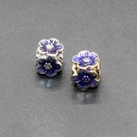 Imitation Cloisonne Zinc Alloy Beads Flower plated enamel lead & cadmium free Approx 2.5mm Sold By Bag