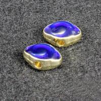 Imitation Cloisonne Tibetan Style Beads, gold color plated, enamel, lead & cadmium free, 10x6mm, Hole:Approx 1.5mm, 10PCs/Bag, Sold By Bag