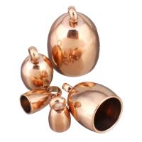 Stainless Steel End Caps rose gold color plated Approx 2mm Sold By Lot