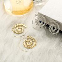 Zinc Alloy Drop Earrings brass post pin plated for woman nickel lead & cadmium free 42mm Sold By Pair