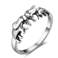 Thailand Sterling Sølv Finger Ring, Elephant, forskellig størrelse for valg & for kvinde, 5x18mm, Solgt af PC