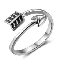 Таиланд Открыть палец кольцо, Стрелка, Мужская & разный размер для выбора, 11x11.5mm, продается PC