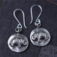 Thailand Sterling Silver Jewelry Earring Elephant for woman Sold By Pair