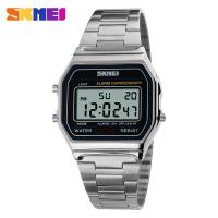 SKmei® Men Jewelry Watch, Stainless Steel, with Tibetan Style dial & Glass, 30M waterproof & LED & for man, 33x36x9mm, Length:Approx 9.5 Inch, Sold By PC