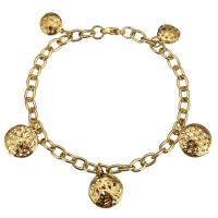 Jewelry Cruach dhosmálta Bracelet, dath an óir plated, bracelet charm & slabhra Oval & do bhean & log, 13.5x15.5mm, 13x16mm, 5mm, Díolta Per Thart 8 Inse Snáithe