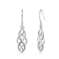 925 Sterling Silver Drop &  Dangle Earrings, for woman, 21mm, Sold By Pair
