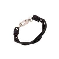 Unisex Bracelet, Leather, with Tibetan Style, 3-strand, 200x8mm, Sold Per Approx 7.5 Inch Strand