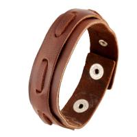 Unisex Bracelet Leather with Zinc Alloy adjustable Sold Per Approx 9 Inch Strand
