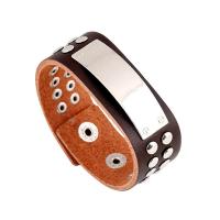 Unisex Bracelet Leather with Zinc Alloy adjustable Sold Per Approx 8.5 Inch Strand
