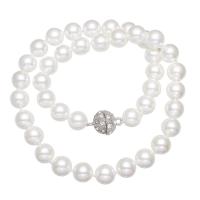 South Sea Shell náhrdelník, s Zinek, Kolo, pro ženy, bílý, 8mm, Prodáno za Cca 17.5 inch Strand