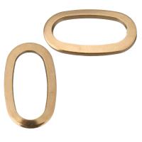 Stainless Steel Povezivanje Ring, Nehrđajući čelik, Broj 0, porasla zlatna boja pozlatom, 12x20x1.50mm, Rupa:Približno 7x16mm, 100računala/Lot, Prodano By Lot