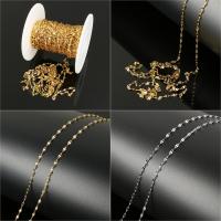 Stainless Steel Jewelry Chain, with plastic spool, plated, more colors for choice, 4x2x0.50mm, 20m/Spool, Sold By Spool