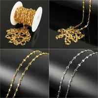 Stainless Steel Jewelry Chain, with plastic spool, plated, more colors for choice, 8.50x4x2mm, 10m/Spool, Sold By Spool