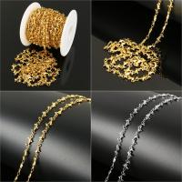 Stainless Steel Jewelry Chain, with plastic spool, plated, more colors for choice, 12x6x2.50mm, 10m/Spool, Sold By Spool