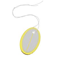 Jewelry Price Tag, Paper, with Cotton, Flat Oval, gold accent, 17.50x26x0.50mm, 500PCs/Bag, Sold By Bag