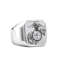 Stainless Steel Finger Ring for Men, cartoon pattern & different size for choice & for man & blacken, 16x18mm, Sold By PC