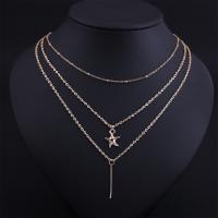 Zinc Alloy Jewelry Necklace with 1.96Inch extender chain gold color plated oval chain & for woman &  nickel lead & cadmium free Sold Per Approx 15.7 Inch Strand