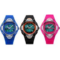 SKmei®  Children Watch, Silicone, with plastic dial & Stainless Steel, plated, 50M waterproof & for children & adjustable & LED, more colors for choice, 31x38x15mm, Length:Approx 9 Inch, Sold By PC
