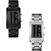SKmei® Unisex Smycken Watch, ROSTFRITT STÅL, med zinklegering ratten & Glas, plated, 50M vattentät & justerbar & LED, fler färger för val, 47x31x11mm, Längd Ca 9.2 inch, Säljs av PC