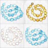 Keshi Cultured Freshwater Pearl Beads, Button, more colors for choice, 13-14mm, Hole:Approx 0.8mm, Sold Per Approx 14.3-15.5 Inch Strand