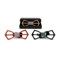 Wood Bow Ties, with Nylon Cord & Cotton & Plastic, Bowknot, different materials for choice & Unisex & hollow, 120x50x5mm, Sold By PC